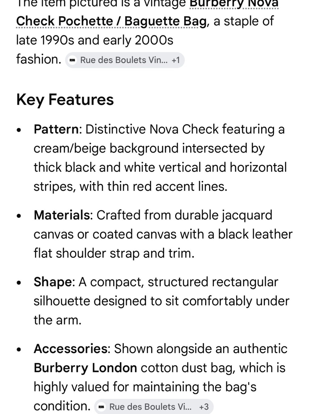 Burberry Beige Nova Check Shoulder Bag with Black Strap - Picture 8 of 8